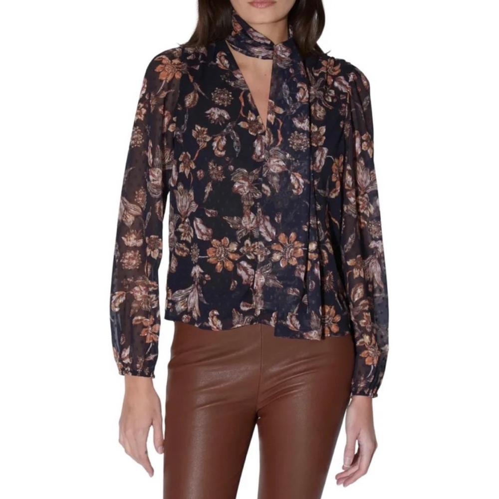 NWT Walter Baker Selena Top in Black Dahlia size Medium